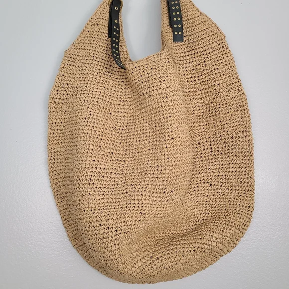 Madewell The Straw Slouch Tote in Natural Multi Tropical Vacation Beach Travel - Picture 5 of 14